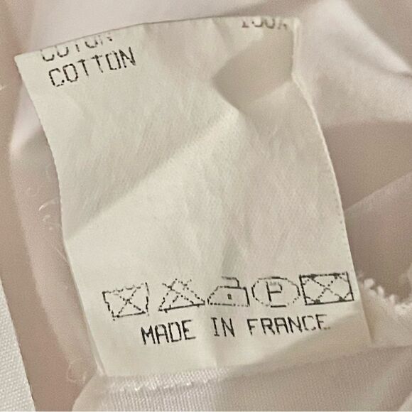 Printemps France Z Victory White Cotton Neapolitan Cuff Puritan Collar Blouse - Picture 15 of 16